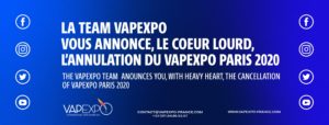 Annulation du salon Vapexpo Paris 2020