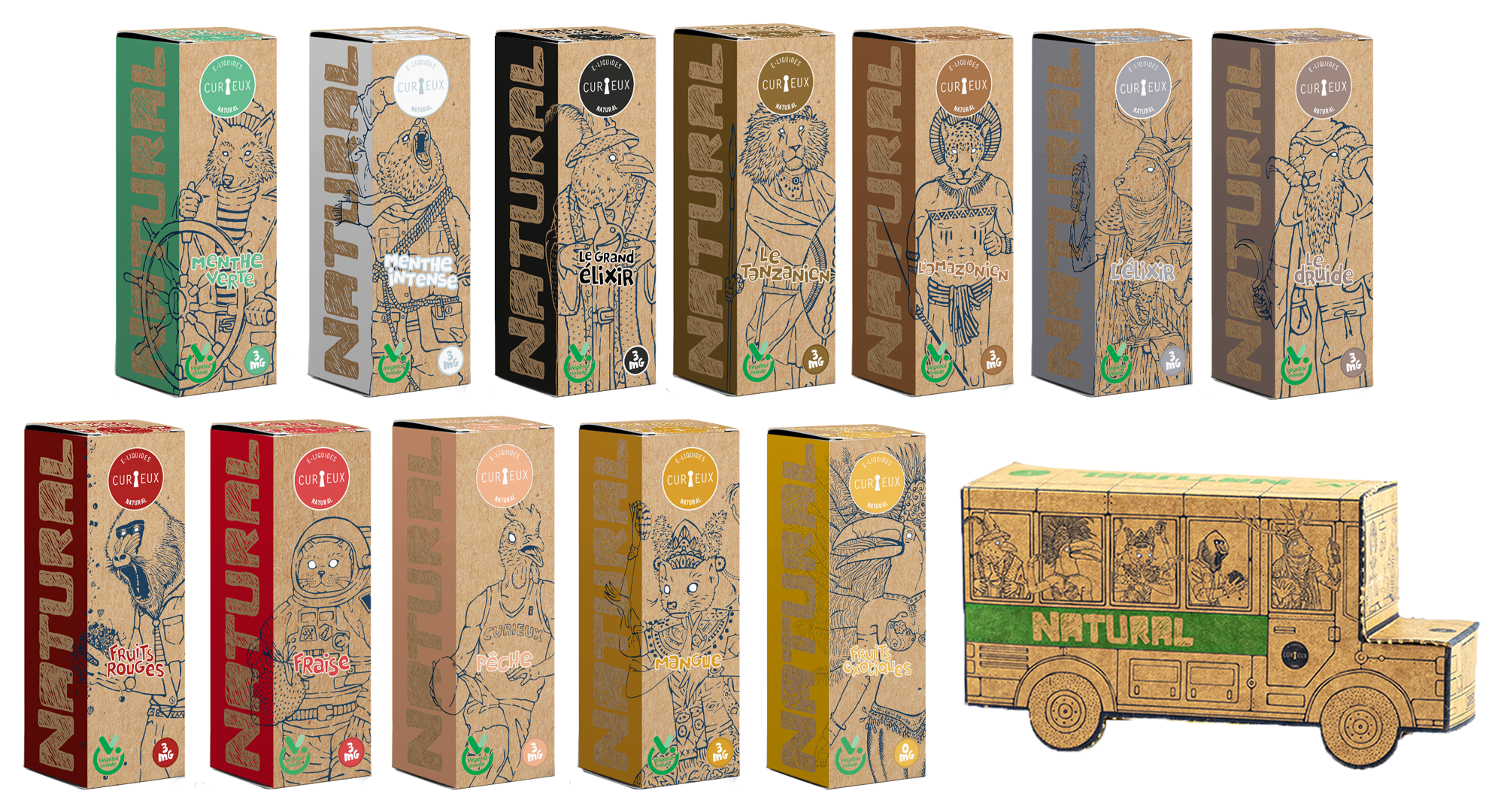 Drôle de bestiaire – Gamme Natural (Curieux)