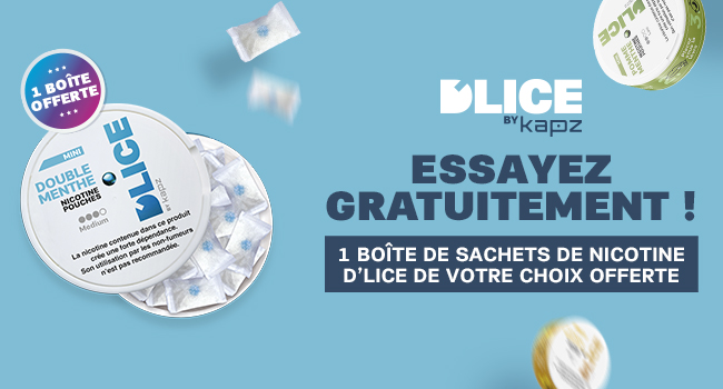 D’LICE propose l’essai gratuit de ses sachets de nicotine